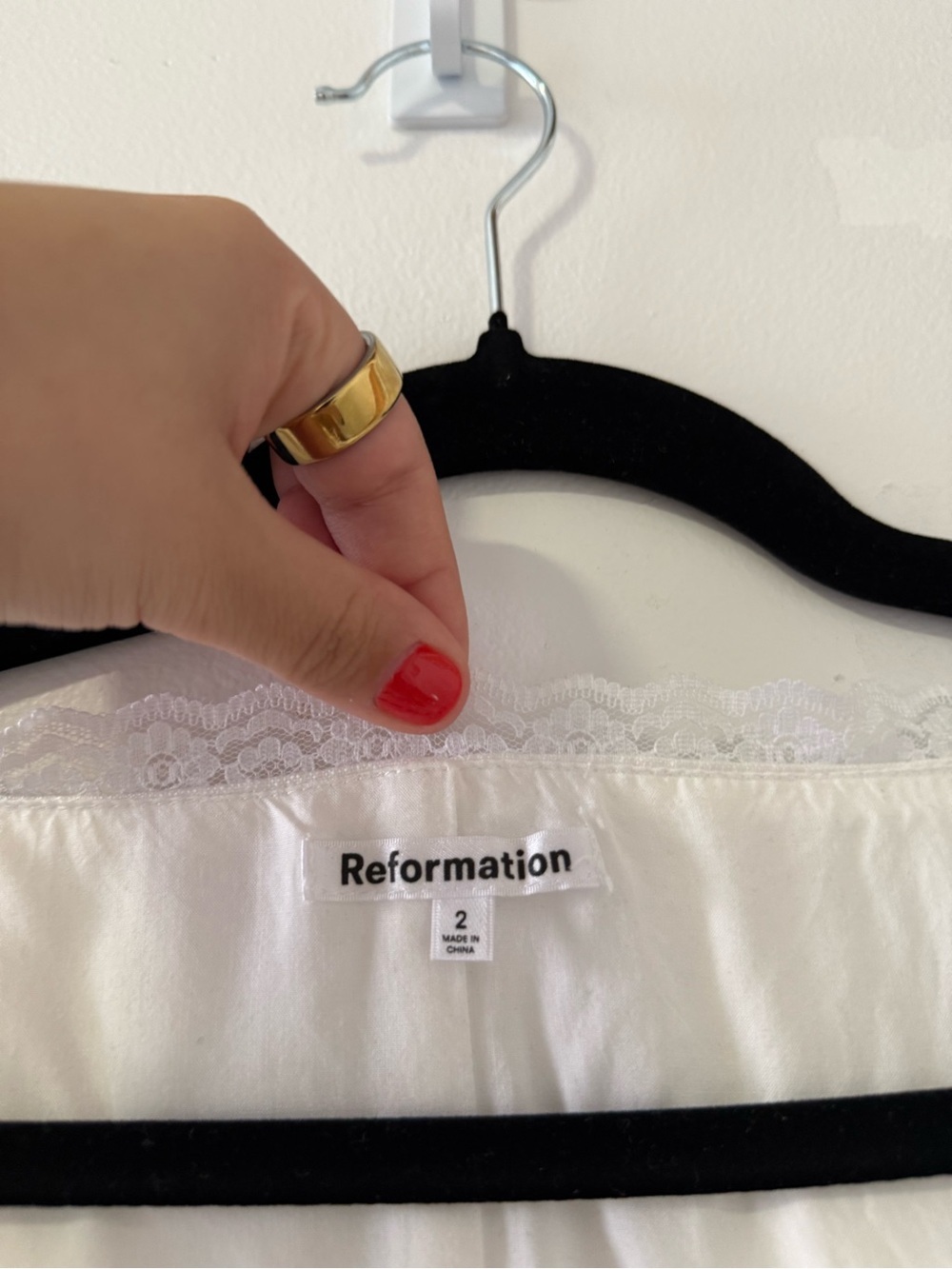 Reformation Rosalie Linen Lace Trim Top - Picture 10 of 10